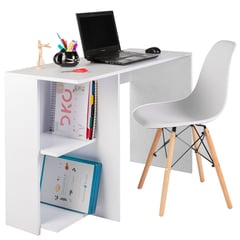 DKO DESIGN - Escritorio Moderno en Melamina 75 x 80 x 40 cm + Incluye Silla