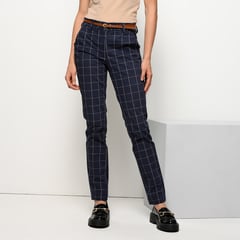 BASEMENT - Pantalón Skinny para Mujer Tiro medio de Algodón