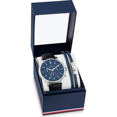 TOMMY HILFIGER - Reloj para Hombre 2770161 - Reloj Análogo Cuero Negro