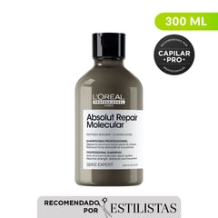 LOREAL PROFESSIONNEL - Shampoo LOréal Professionnel Absolut Repair Molecular para cabello muy dañado 300ml