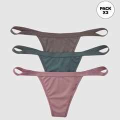 LEONISA - Calzón pack colaless Pack de 3 para Mujer