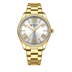 CURREN - Reloj Para Mujer KREd621802 - Reloj Análogo Acero inoxidable Dorado