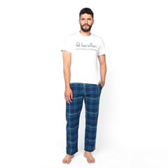 BENETTON - Pijama Hombre Largo Manga corta de Algodón