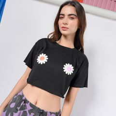 PLUVO RAIN X FALABELLA - Blusa para Mujer con Flores Manga corta PLUVO X FALABELLA