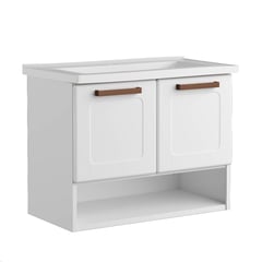 BERTOLINI - Mueble de Baño Moderno en Acero al Carbon (Incluye Lavamanos) 67 x 70 x 38.2 cm