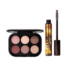 MAC COSMETICS - Set de Cuidado de ojos Paleta de Sombras Connect In Colour Eye Shadow Palette Tono Embedded In Burgundy + Pestañina Up For Everything Lash MAC incluye: 2 productos