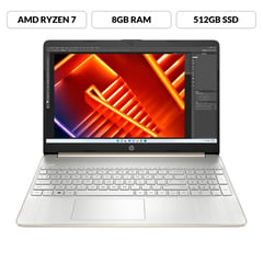 HP - Portátil | AMD Ryzen 7 | 8GB RAM | 512GB SSD Almacenamiento |Windows 11 | 15.6 pulgadas | 15-ef2505la | Computador portátil