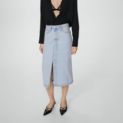 MANGO - Falda Midi Mujer