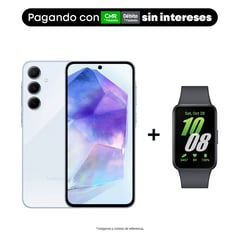 SAMSUNG - Celular A55 5G 256GB | Incluye Reloj Inteligente Fit 3 |8GB RAM | Cámara Posterior 50 MP| Cámara Frontal 32MP | Pantalla 6.6 Pulgadas + Exynos 1480