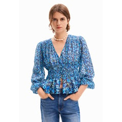 DESIGUAL - Blusa Mujer con Estampado Manga larga