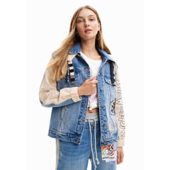 DESIGUAL - Chaqueta de Jean Mickey Mouse Mujer con capota