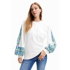 DESIGUAL - Saco Mujer con Estampado de Algodón