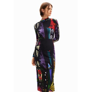 DESIGUAL - Vestido Mujer Medio Casual con Estampado