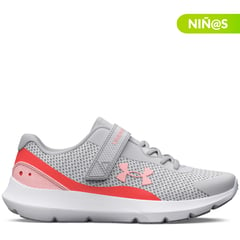 UNDER ARMOUR - Tenis deportivos Surge 3 AC para Niña con Velcro