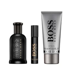 HUGO BOSS - Set de Perfume Hombre incluye: Boss Bottled Parfum 100 ml + perfumero 10 ml + Gel de ducha 100 ml