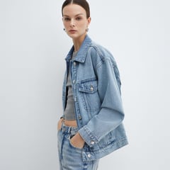 MANGO - Chaqueta de jean Mujer Oversize