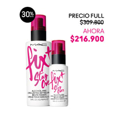 MAC - Set de maquillaje rostro  Stay Over Without Hangover Fix + Stay Over 100Ml, Fix + Stay Over 30Ml MAC: Incluye 3 productos