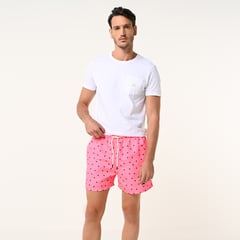 CASCAIS - Pantaloneta de baño Hombre con Estampado con forro Cascais.