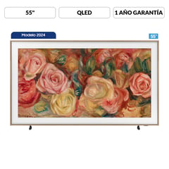 SAMSUNG - Televisor The Frame | 55 Pulgadas QLED 4K | Incluye Marco Caoba | F-QN55LS03DAKX