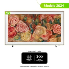 SAMSUNG - Televisor The Frame | 65 Pulgadas QLED 4K | Incluye Marco Caoba | F-QN65LS03DAKX