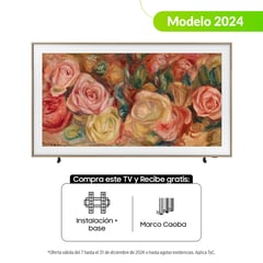 SAMSUNG - Televisor The Frame | 75 Pulgadas QLED 4K | Incluye Marco Caoba | F-QN75LS03DAKX