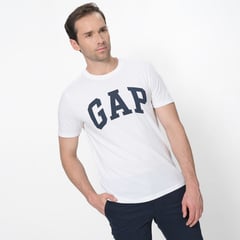 GAP - Camiseta Hombre Manga corta Con Logo Regular de Algodón