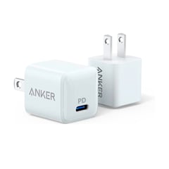 ANKER - Cargador USB C Anker Nano 20W Powerport PD Durable, Compacto, de Alta Velocidad USB