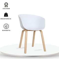 EKONOMODO - Silla de Comedor Moderna con Patas de Matera 79 x 54 x 50 cm