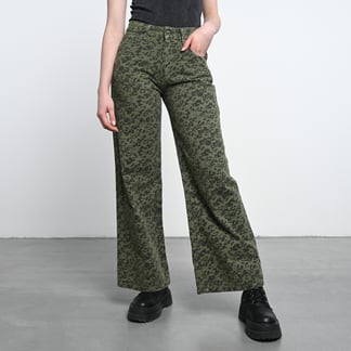 DENIMLAB - Jean Wide Leg Mujer Animal print