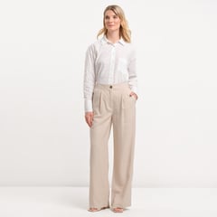 BASEMENT - Pantalón Culotte Mujer Tiro alto