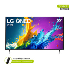 Televisor LG QNED | 55 pulgadas Super Delgado 4K UHD | Smart TV AI webOS24 | incluye Magic Remote