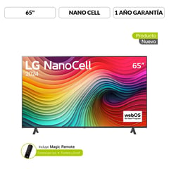 LG - Televisor NANO CELL | 65 pulgadas 4K UHD | Smart TV, AI Sound Pro | Incluye Magic Remote