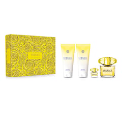 VERSACE - Set de Perfume Mujer incluye: Yellow Diamond + Shower Gel + Body Lotion+ Perfume Tamaño viajero