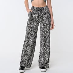 DOO AUSTRALIA - Pantalón Palazzo Mujer Tiro alto Animal print Denimlab