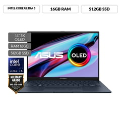 ASUS - Portátil Zenbook 14 OLED | Intel Core Ultra 5 | 16GB de RAM | 512GB SSD de almacenamiento | Windows 11 |14 Pulgadas | UX3405MA-PP550W | Computador portátil