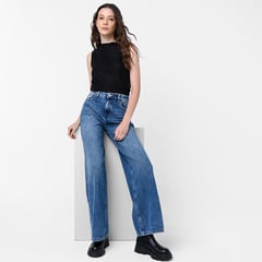 DENIMLAB - Jean Wide Leg Mujer Tiro alto