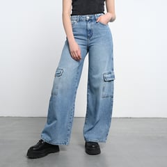 DENIMLAB - Jean Wide Leg Mujer Tiro alto