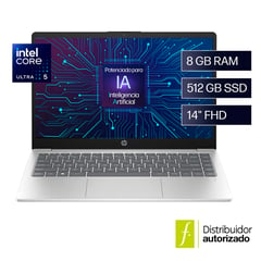 HP - Portátil | Intel Core Ultra 5 H | 8GB RAM | 512GB SSD Almacenamiento| Windows 11 | 14 pulgadas | 14-ep1001la | Computador portátil