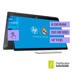 HP - Portátil Pavilion x360 2 en 1 | Intel Core i5 | 8GB RAM | 512GB SSD Almacenamiento| Windows 11 | Pantalla Táctil de 14 pulgadas | 14-ek0008la | Computador portátil