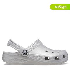 CROCS - Sandalias Classic Glitter Clog K para Niña | Chanclas para Niña Moda Classic Glitter Clog K