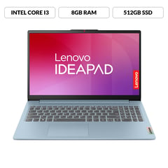 LENOVO - Portátil Ideapad Slim 3 | Intel Core i3 | 8GB de RAM | 512GB SSD de Almacenamiento | Windows 11 | Pantalla 15.6 pulgadas | IP Slim 3 | Computador Portátil