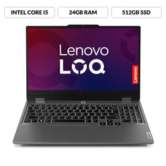 LENOVO - Portátil Gamer LOQ | Geforce RTX 3050 | Intel Core i5 Serie HX | 24GB de RAM | 512GB SSD de Almacenamiento | Windows 11 | Pantalla 16 pulgadas | LOQ | Computador Portátil