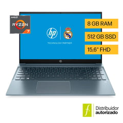 HP - Portátil Pavilion | AMD Ryzen 7 | 8GB RAM | 512GB SSD Almacenamiento| Windows 11 | 15.6 pulgadas | 15-eh3004la| Computador portátil