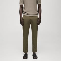 MANGO - Pantalón Chino Hombre Taper de Algodón