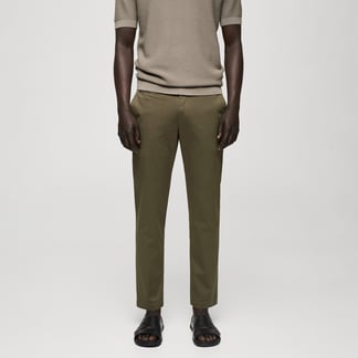 MANGO - Pantalón Chino Hombre Taper de Algodón