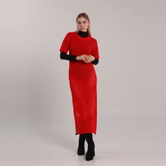 MAGLIONE - Vestido Mujer Largo Tejido de Algodón