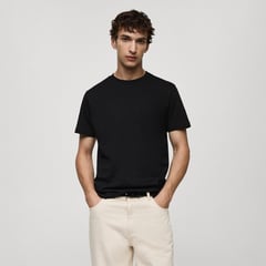 MANGO - Camiseta Hombre Manga corta Slim