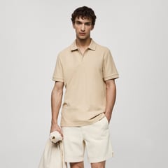 MANGO - Camiseta polo Hombre Manga corta de Algodón