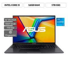 ASUS - Portátil Vivobook 16 | Intel Core i5 | 16GB de RAM | 1TB SSD de almacenamiento | Windows 11 |16 Pulgadas | X1605ZA-MB639W | Computador portátil