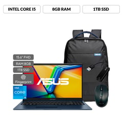 ASUS - Portátil Vivobook 15 | Intel Core i5 | 8GB de RAM | 1TB SSD de almacenamiento | Windows 11 |15.6 Pulgadas | X1504ZA-NJ1195W | Computador portátil